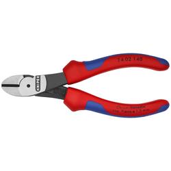 Knipex Kraft-Seitenschneider mit Mehrkomponenten-Hüllen schwarz atramentiert 140 mm Nr. 74 02 140
