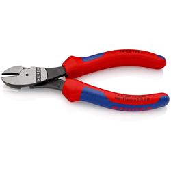 Knipex Kraft-Seitenschneider mit Mehrkomponenten-Hüllen schwarz atramentiert 160 mm Nr. 74 02 160