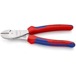 Knipex Kraft-Seitenschneider mit Mehrkomponenten-Hüllen verchromt 200 mm (SB-Karte/Blister) Nr. 74 05 200 SB