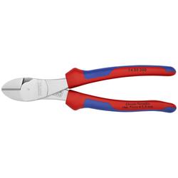 Knipex Kraft-Seitenschneider mit Mehrkomponenten-Hüllen verchromt 200 mm (SB-Karte/Blister) Nr. 74 05 200 SB