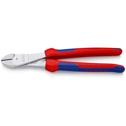 Knipex Kraft-Seitenschneider mit Mehrkomponenten-Hüllen verchromt 250 mm Nr. 74 05 250