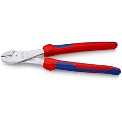 Knipex Kraft-Seitenschneider mit Mehrkomponenten-Hüllen verchromt 250 mm Nr. 74 05 250