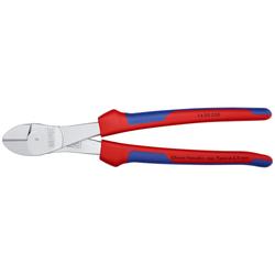 Knipex Kraft-Seitenschneider mit Mehrkomponenten-Hüllen verchromt 250 mm Nr. 74 05 250