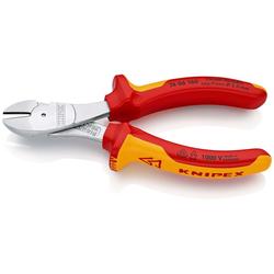 Knipex Kraft-Seitenschneider isoliert mit Mehrkomponenten-Hüllen, VDE-geprüft verchromt 160 mm Nr. 74 06 160