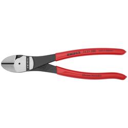 Knipex Kraft-Seitenschneider mit Kunststoff überzogen schwarz atramentiert 200 mm Nr. 74 21 200