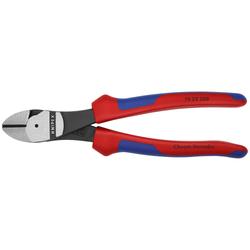 Knipex Kraft-Seitenschneider mit Mehrkomponenten-Hüllen schwarz atramentiert 200 mm Nr. 74 22 200