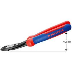 Knipex Kraft-Seitenschneider mit Mehrkomponenten-Hüllen schwarz atramentiert 200 mm Nr. 74 22 200