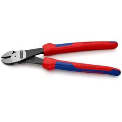 Knipex Kraft-Seitenschneider mit Mehrkomponenten-Hüllen schwarz atramentiert 250 mm Nr. 74 22 250