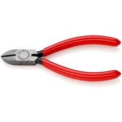 Knipex Seitenschneider für Elektromechaniker mit Kunststoff überzogen schwarz atramentiert 125 mm Nr. 76 01 125