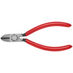 Knipex Seitenschneider für Elektromechaniker mit Kunststoff überzogen schwarz atramentiert 125 mm Nr. 76 01 125