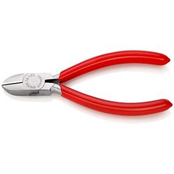 Knipex Seitenschneider für Elektromechaniker mit Kunststoff überzogen verchromt 125 mm Nr. 76 03 125