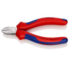 Knipex Seitenschneider für Elektromechaniker mit Mehrkomponenten-Hüllen verchromt 125 mm Nr. 76 05 125
