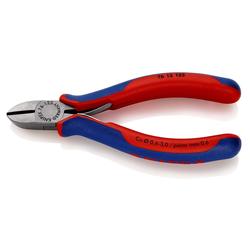 Knipex Seitenschneider für Elektromechaniker mit Mehrkomponenten-Hüllen schwarz atramentiert 125 mm Nr. 76 12 125