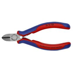 Knipex Seitenschneider für Elektromechaniker mit Mehrkomponenten-Hüllen schwarz atramentiert 125 mm Nr. 76 12 125