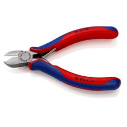 Knipex Seitenschneider für Elektromechaniker mit Mehrkomponenten-Hüllen schwarz atramentiert 125 mm Nr. 76 22 125