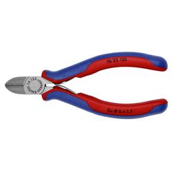 Knipex Seitenschneider für Elektromechaniker mit Mehrkomponenten-Hüllen schwarz atramentiert 125 mm Nr. 76 22 125