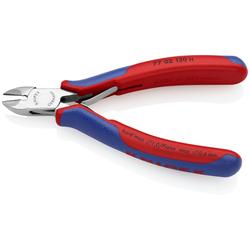 Knipex Elektronik-Seitenschneider mit eingesetzter Hartmetallschneide mit Mehrkomponenten-Hüllen 120 mm Nr. 77 02 120 H