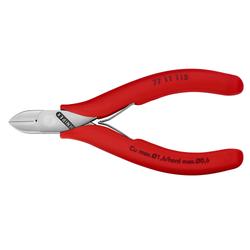 Knipex Elektronik-Seitenschneider mit rutschhemmendem Kunststoff überzogen 115 mm Nr. 77 11 115