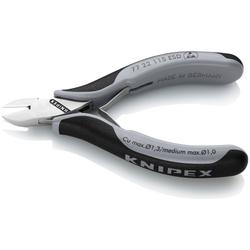 Knipex Elektronik-Seitenschneider ESD mit Mehrkomponenten-Hüllen 115 mm Nr. 77 22 115 ESD