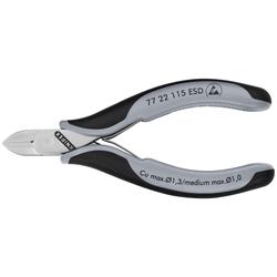Knipex Elektronik-Seitenschneider ESD mit Mehrkomponenten-Hüllen 115 mm Nr. 77 22 115 ESD
