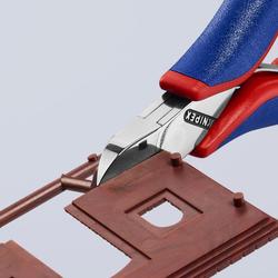 Knipex Elektronik-Seitenschneider mit Mehrkomponenten-Hüllen 115 mm Nr. 77 22 115