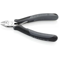 Knipex Elektronik-Seitenschneider mit eingesetzter Hartmetallschneide ESD mit Mehrkomponenten-Hüllen 120 mm Nr. 77 32 120 H ESD