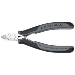 Knipex Elektronik-Seitenschneider mit eingesetzter Hartmetallschneide ESD mit Mehrkomponenten-Hüllen 120 mm Nr. 77 32 120 H ESD