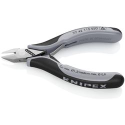 Knipex Elektronik-Seitenschneider ESD mit Mehrkomponenten-Hüllen 115 mm Nr. 77 42 115 ESD