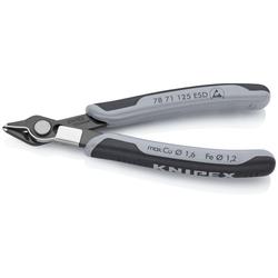 Knipex Electronic Super Knips® ESD mit Mehrkomponenten-Hüllen brüniert 125 mm Nr. 78 71 125 ESD