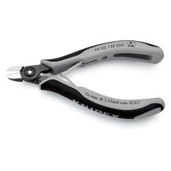 Knipex Präzisions-Elektronik-Seitenschneider ESD mit Mehrkomponenten-Hüllen brüniert 125 mm Nr. 79 02 125 ESD