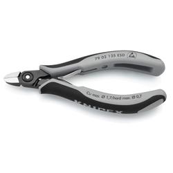 Knipex Präzisions-Elektronik-Seitenschneider ESD mit Mehrkomponenten-Hüllen brüniert 125 mm (SB-Karte/Blister) Nr. 79 02 125 ESDSB