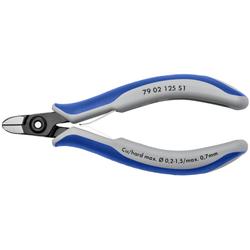 Knipex Präzisions-Elektronik-Seitenschneider z. B. zum Öffnen von Kunststoff-Kabelverbindern mit Mehrkomponenten-Hüllen brüniert 125 mm Nr. 79 02 125 S1