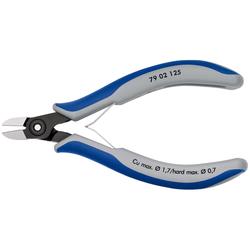 Knipex Präzisions-Elektronik-Seitenschneider mit Mehrkomponenten-Hüllen brüniert 125 mm Nr. 79 02 125