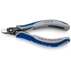 Knipex Präzisions-Elektronik-Seitenschneider mit Mehrkomponenten-Hüllen brüniert 125 mm Nr. 79 02 125