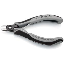 Knipex Präzisions-Elektronik-Seitenschneider ESD mit Mehrkomponenten-Hüllen brüniert 125 mm Nr. 79 12 125 ESD