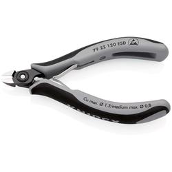 Knipex Präzisions-Elektronik-Seitenschneider ESD mit Mehrkomponenten-Hüllen brüniert 120 mm Nr. 79 22 120 ESD
