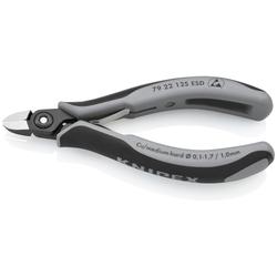 Knipex Präzisions-Elektronik-Seitenschneider ESD mit Mehrkomponenten-Hüllen brüniert 125 mm Nr. 79 22 125 ESD