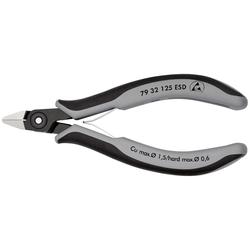 Knipex Präzisions-Elektronik-Seitenschneider ESD mit Mehrkomponenten-Hüllen brüniert 125 mm Nr. 79 32 125 ESD