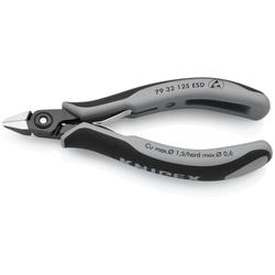 Knipex Präzisions-Elektronik-Seitenschneider ESD mit Mehrkomponenten-Hüllen brüniert 125 mm Nr. 79 32 125 ESD