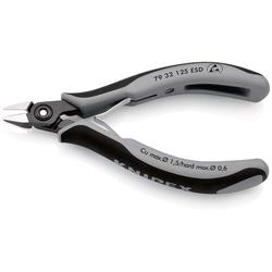 Knipex Präzisions-Elektronik-Seitenschneider ESD mit Mehrkomponenten-Hüllen brüniert 125 mm Nr. 79 32 125 ESD
