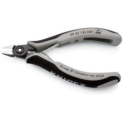 Knipex Präzisions-Elektronik-Seitenschneider ESD mit Mehrkomponenten-Hüllen brüniert 125 mm Nr. 79 42 125 ESD