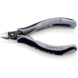 Knipex Präzisions-Elektronik-Seitenschneider ESD mit Mehrkomponenten-Hüllen brüniert 125 mm Nr. 79 42 125 Z ESD