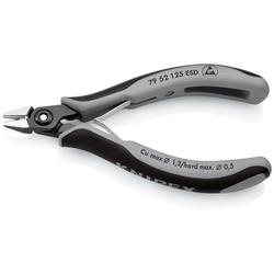 Knipex Präzisions-Elektronik-Seitenschneider ESD mit Mehrkomponenten-Hüllen brüniert 125 mm Nr. 79 52 125 ESD