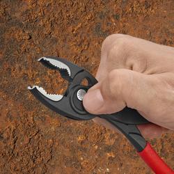 Knipex TwinGrip Frontgreifzange mit rutschhemmendem Kunststoff überzogen schwarz atramentiert 200 mm Nr. 82 01 200 SB