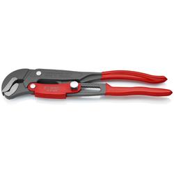 Knipex Rohrzange S-Maul mit Schnelleinstellung mit Kunststoff überzogen grau pulverbeschichtet 330 mm Nr. 83 61 010