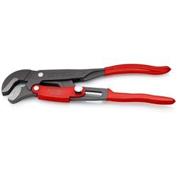 Knipex Rohrzange S-Maul mit Schnelleinstellung mit Kunststoff überzogen grau pulverbeschichtet 330 mm Nr. 83 61 010