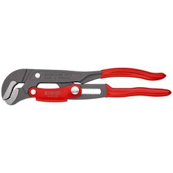 Knipex Rohrzange S-Maul mit Schnelleinstellung mit Kunststoff überzogen grau pulverbeschichtet 330 mm Nr. 83 61 010
