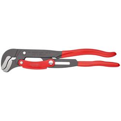 Knipex Rohrzange S-Maul mit Schnelleinstellung mit Kunststoff überzogen grau pulverbeschichtet 420 mm Nr. 83 61 015