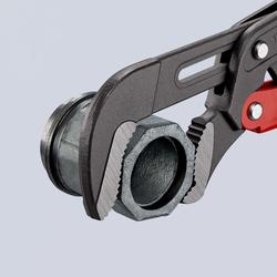 Knipex Rohrzange S-Maul mit Schnelleinstellung mit Kunststoff überzogen grau pulverbeschichtet 420 mm Nr. 83 61 015