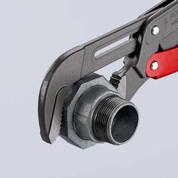 Knipex Rohrzange S-Maul mit Schnelleinstellung mit Kunststoff überzogen grau pulverbeschichtet 560 mm Nr. 83 61 020